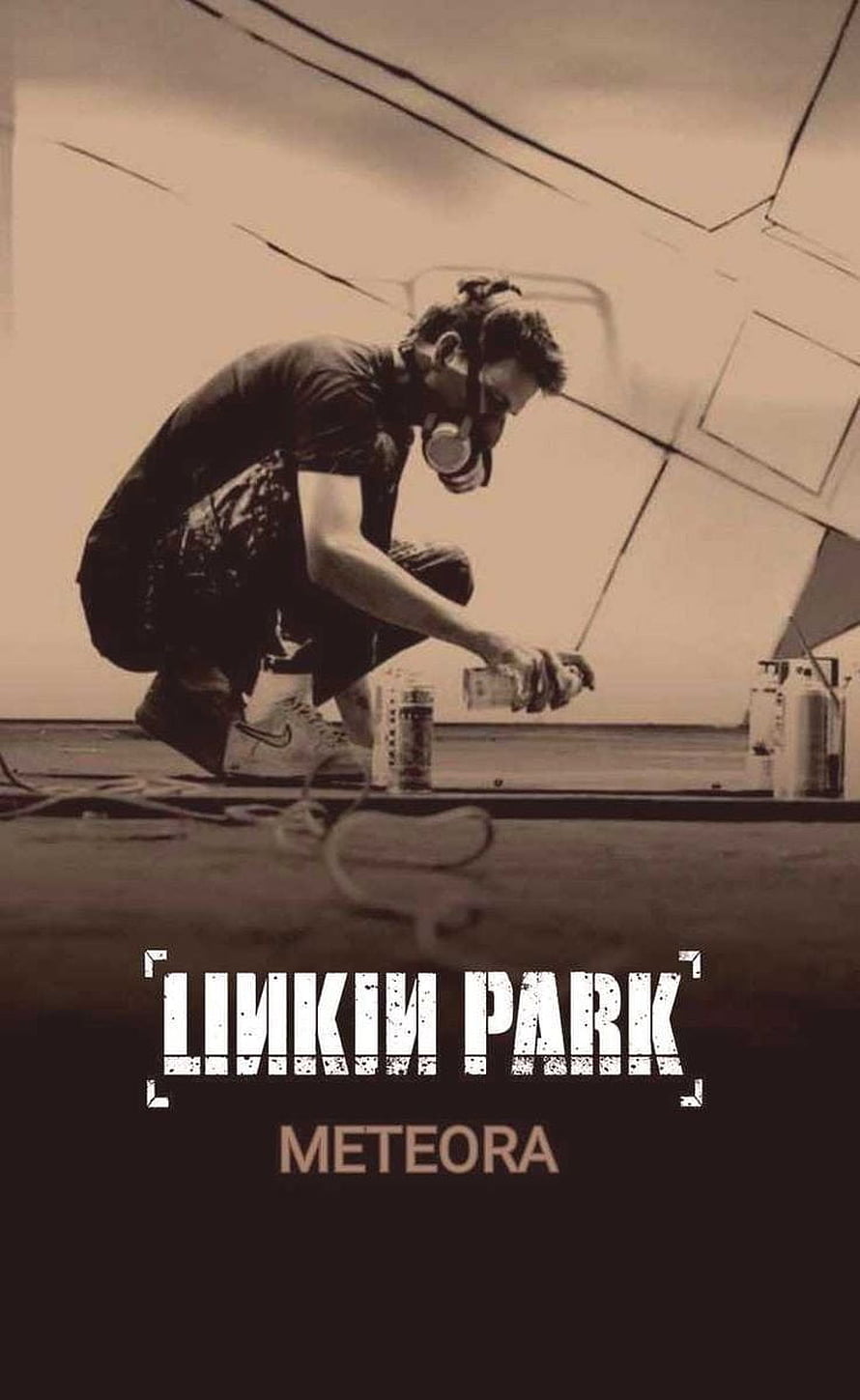 Linkin Park Meteora Album Artwork Featuring Spray Paint Artist in Sepia Tone HD phone wallpaper