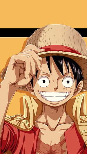 Monkey D. Luffy One Piece Anime Character Portrait HD phone wallpaper
