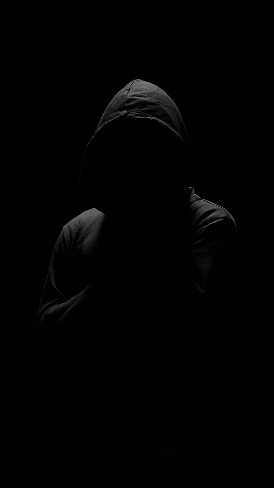 Mysterious Hooded Figure in Darkness HD phone wallpaper