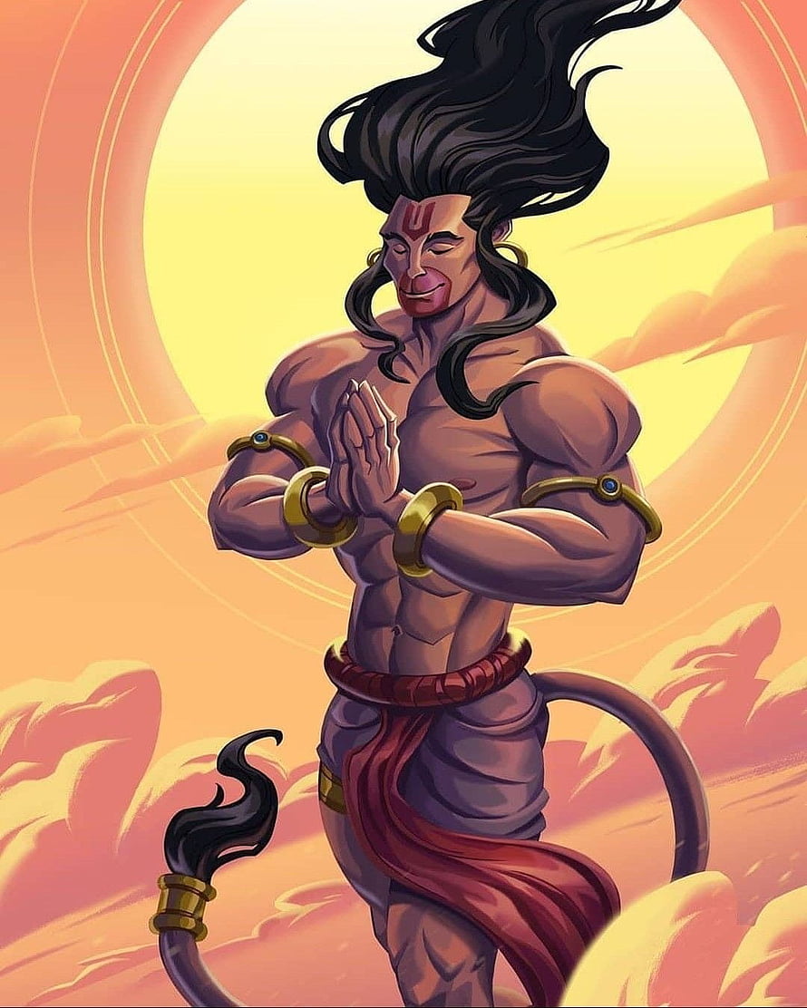 Sun Wukong The Monkey King Praying With Golden Cudgel HD phone wallpaper