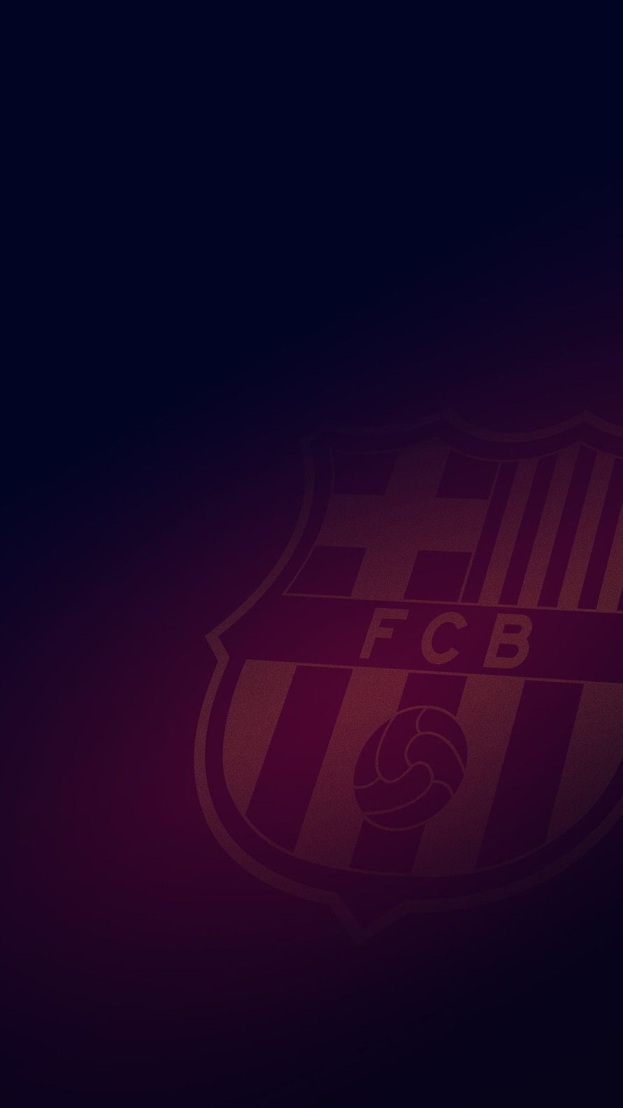 FC Barcelona Dark Minimalist Crest Wallpaper with Deep Purple Gradient Background HD phone wallpaper