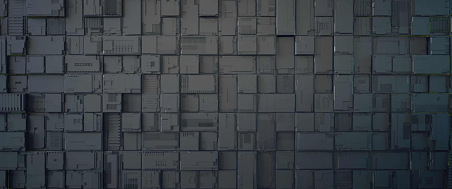 Abstract Geometric Pattern of Dark Grey Rectangular Blocks and Panels HD wallpaper