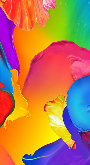 Vibrant Abstract Liquid Art With Swirling Neon Colors And Fluid Shapes HD phone wallpaper