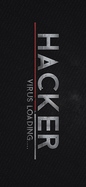 Hacker Virus Loading Text on Dark Binary Code Background HD phone wallpaper