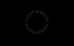 Lord of the Rings Elvish Script Circle on Black Background HD wallpaper