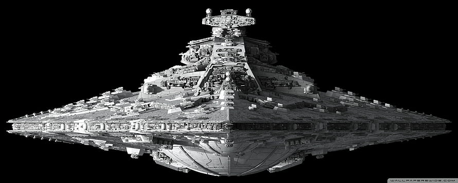 Imperial Star Destroyer in Deep Space from the Star Wars Galaxy HD wallpaper