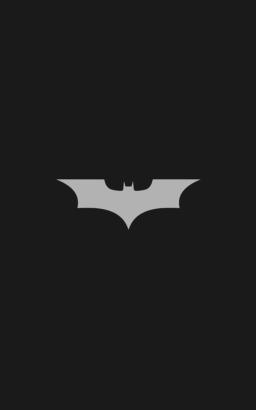 Minimalist Batman Symbol on Black Background, High Quality Batman Logo, Dark Knight Logo HD phone wallpaper