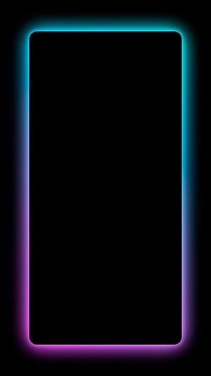 Neon Gradient Border Wallpaper With Blue And Purple Glow On Black Background HD phone wallpaper