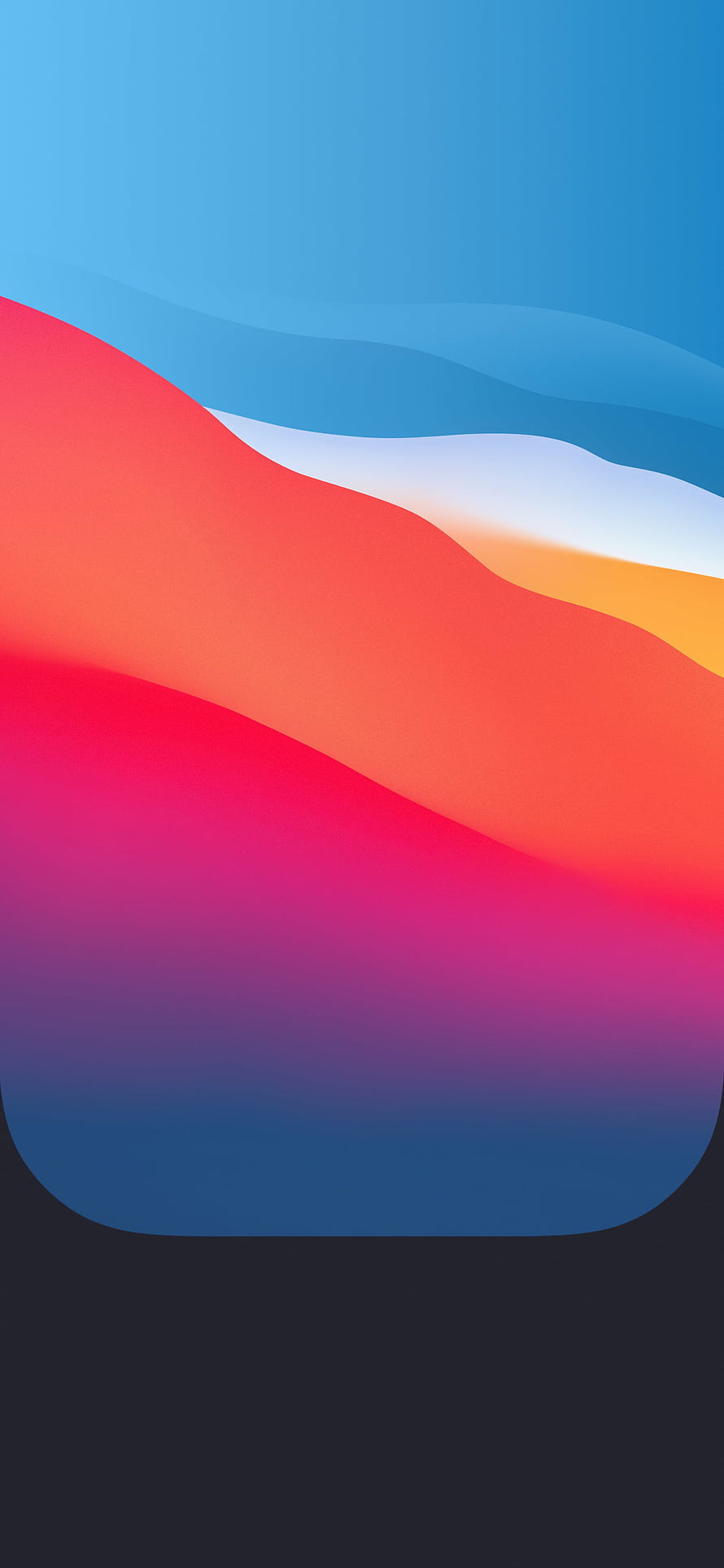 Vibrant Abstract Gradient Waves with Soft Blue and Warm Coral Tones HD phone wallpaper