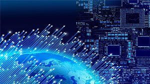 Global Digital Network and Circuit Board Technology Concept HD wallpaper