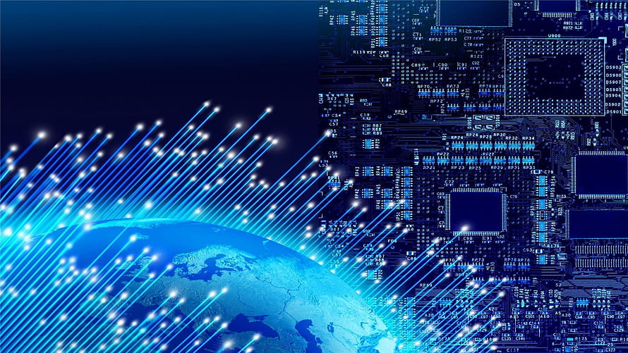 Global Digital Network and Circuit Board Technology Concept HD wallpaper