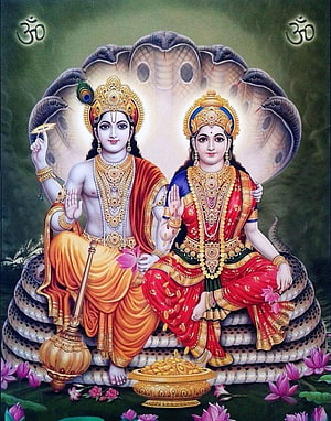 Lord Shiva and Goddess Parvati Sitting on Coiled Serpent with Om Symbols HD phone wallpaper