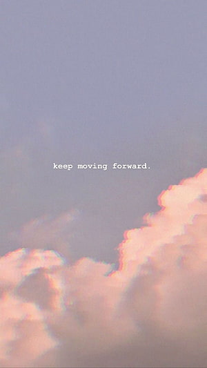 Soft Pastel Clouds With Motivational Quote And Dreamy Aesthetic Vibe HD phone wallpaper