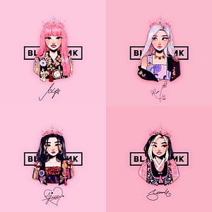 Blackpink Members Lisa Rosalie Jisoo Jennie Digital Art Illustrations HD phone wallpaper
