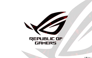 Republic of Gamers ROG Eye Logo Wallpaper with Red and Black Design HD wallpaper
