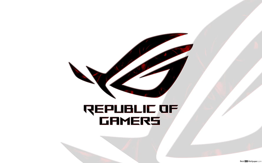 Republic of Gamers ROG Eye Logo Wallpaper with Red and Black Design HD wallpaper