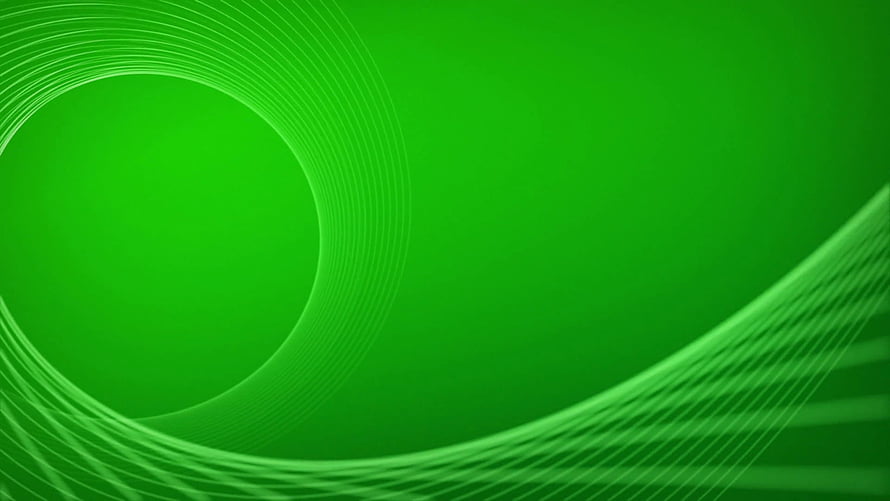 Abstract Green Background With Flowing Curved Lines And Circular Patterns HD wallpaper