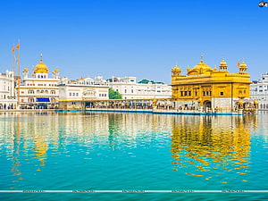 Golden Temple Amritsar Reflection in Sarovar Lake HD wallpaper