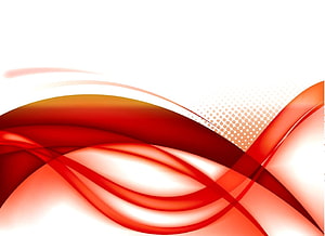 Vibrant Red and Orange Abstract Flowing Waves on White Background HD wallpaper