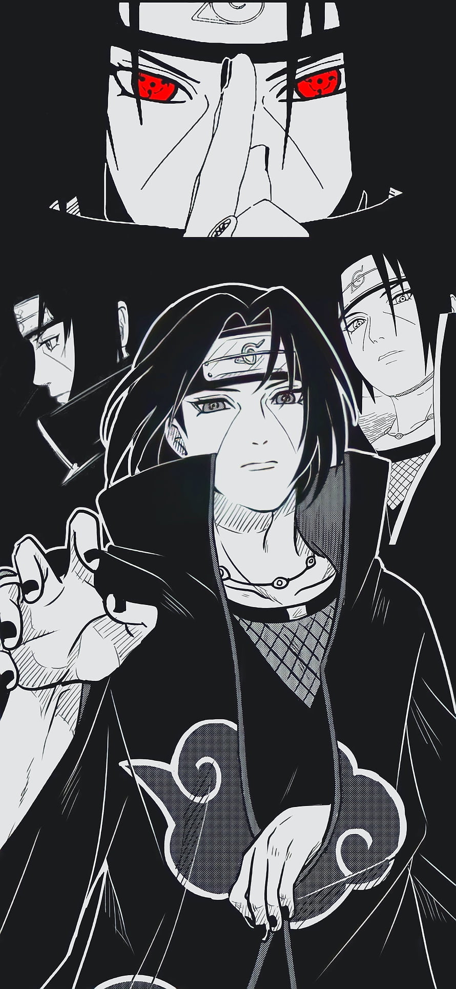 Itachi Uchiha Sharingan Anime Artwork HD phone wallpaper
