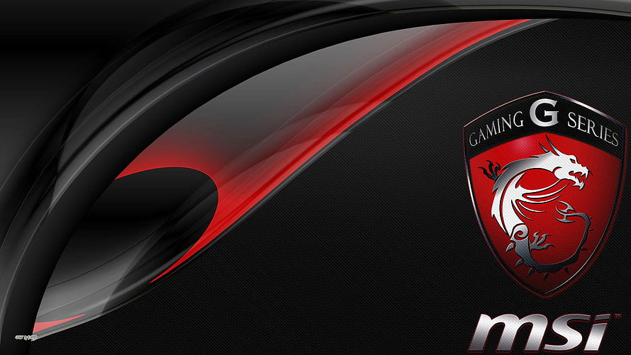 MSI Gaming G Series Dragon Logo Wallpaper with Red and Black Abstract Waves HD wallpaper