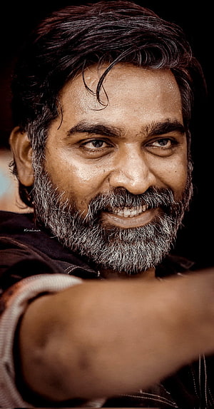 Vijay Sethupathi Portrait With Salt And Pepper Beard And Warm Smile HD phone wallpaper
