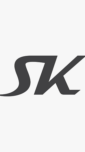 Minimalist SK Monogram Logo Design in Dark Grey on White Background HD phone wallpaper