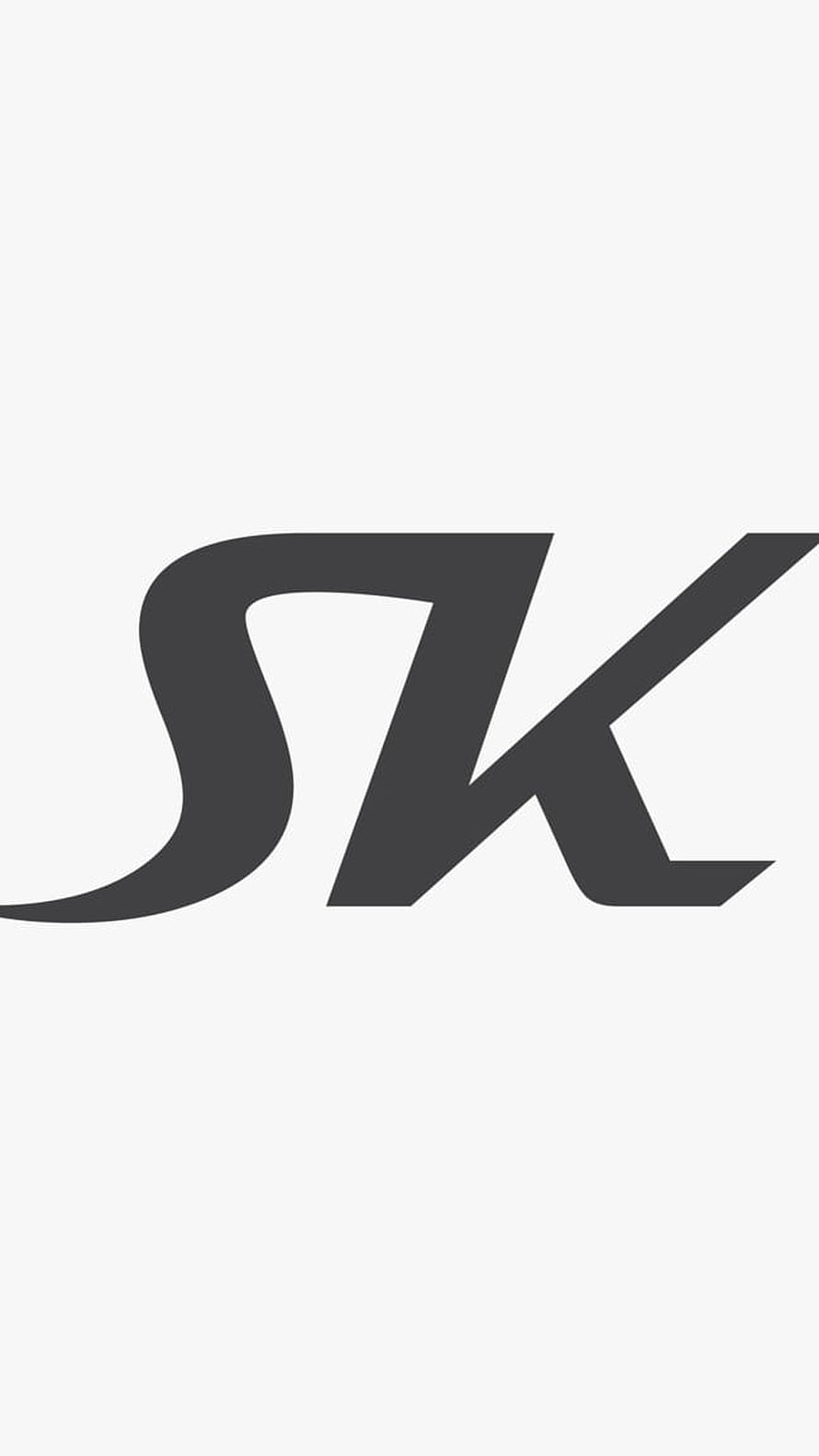 Minimalist SK Monogram Logo Design in Dark Grey on White Background HD phone wallpaper