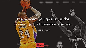 Kobe Bryant Lakers 24 Motivational Quote Basketball Action Wallpaper HD wallpaper