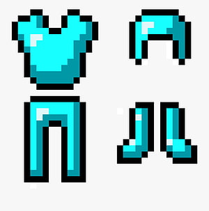 Minecraft Diamond Armor Set Pixel Art Icon HD phone wallpaper