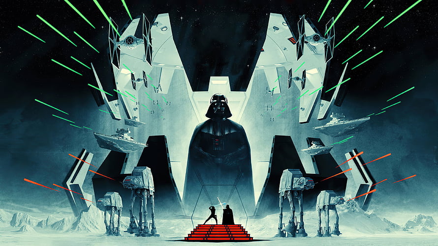 Darth Vader and Imperial Forces on Hoth in Star Wars The Empire Strikes Back HD wallpaper