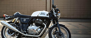 Royal Enfield Continental GT 650 Classic Motorcycle in Black and White HD wallpaper