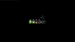 Cute Cartoon Batteries Showing Energy Levels From Full To Dead On Black Background HD wallpaper