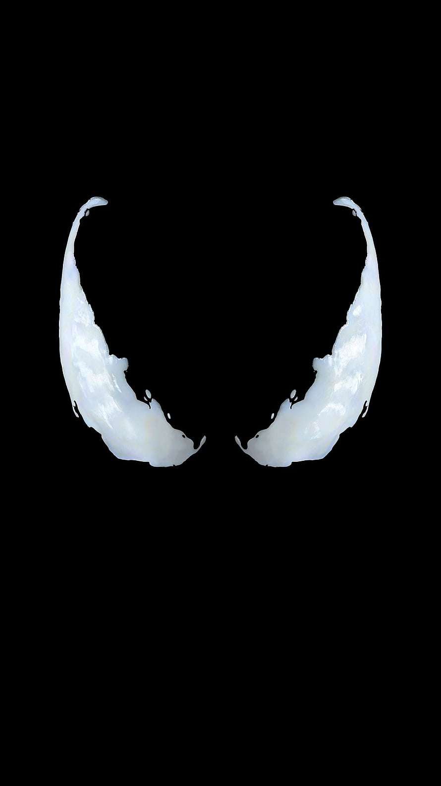 White Venom Eyes On Black Background HD phone wallpaper