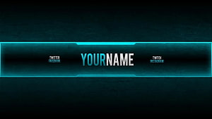 Neon Blue Gaming Stream Overlay Template With Social Media Handles HD wallpaper