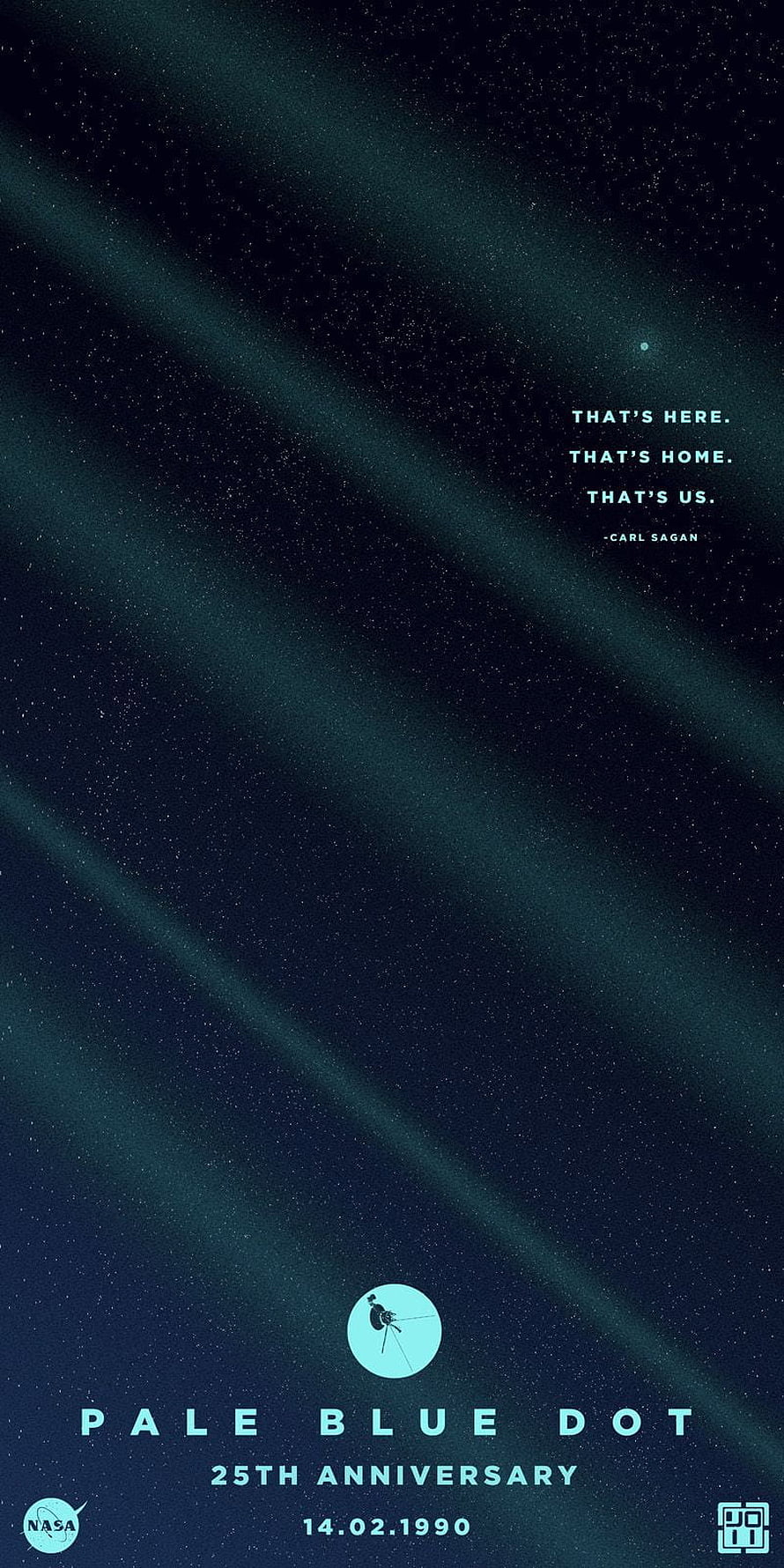 Pale Blue Dot 25th Anniversary NASA Voyager 1 Space Wallpaper HD phone wallpaper