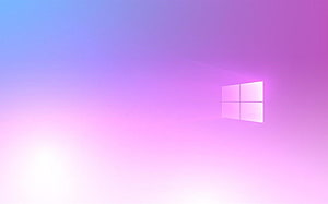 Windows 11 Pink and Purple Gradient Wallpaper with Glowing Logo HD wallpaper