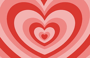 Concentric Red and Pink Heart Pattern Minimalist Valentine Design HD wallpaper