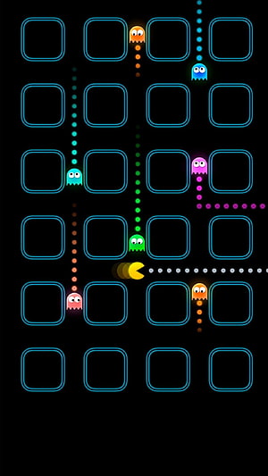 Pac-Man and Ghosts Neon Arcade Maze Wallpaper, Retro Game -, Arcade HD phone wallpaper