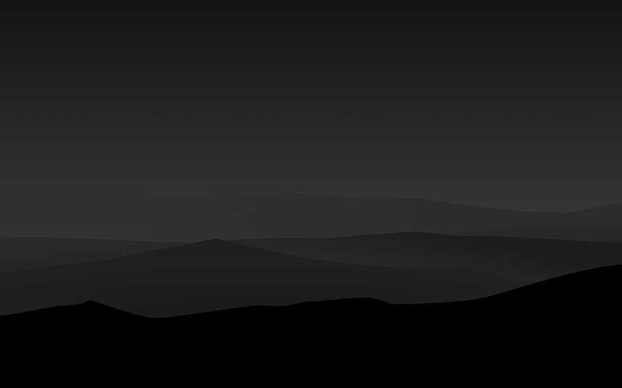 Minimalist Dark Mountain Silhouette Vector Landscape HD wallpaper