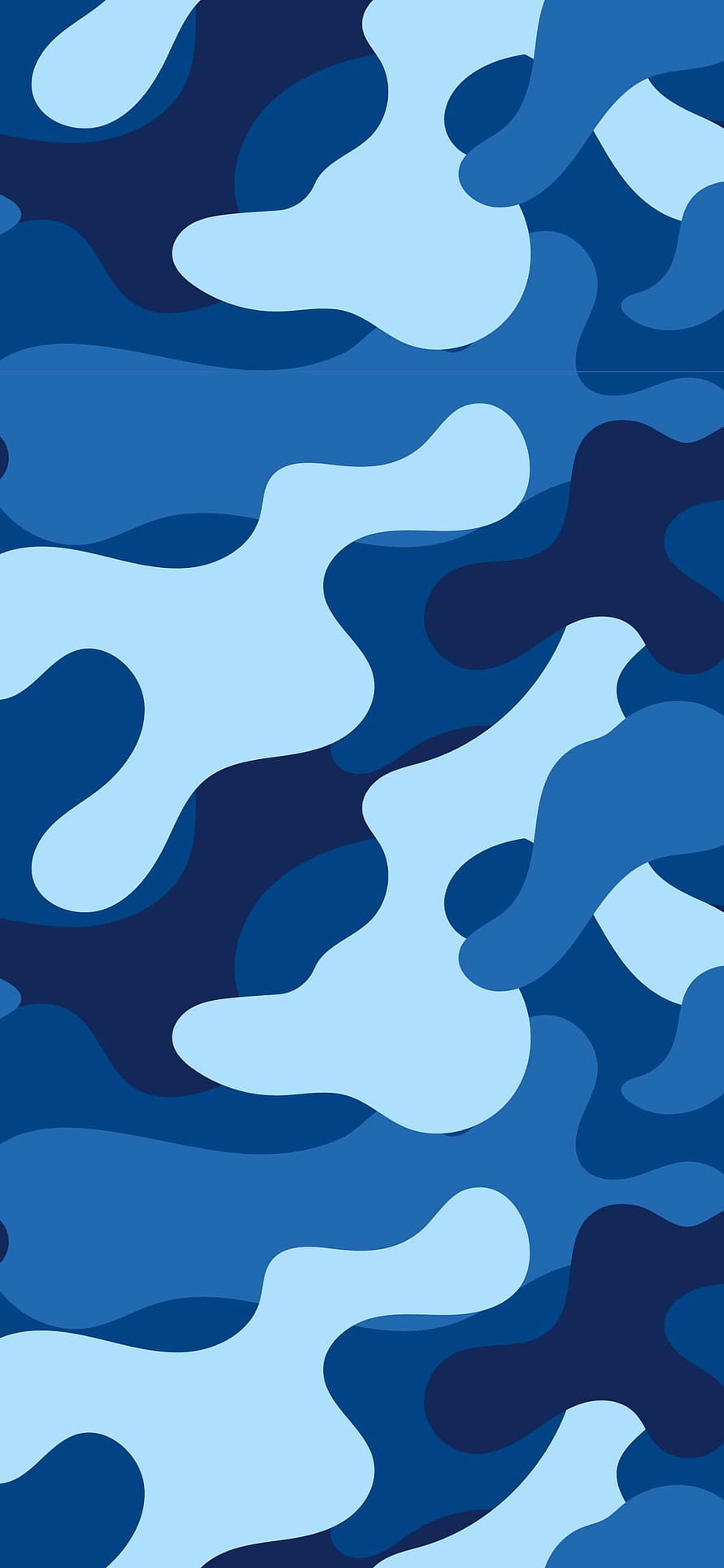 Abstract Blue Camouflage Pattern with Organic Fluid Shapes and Layered Tonal Depth HD phone wallpaper