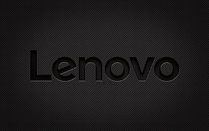 Lenovo Logo on Dark Carbon Fiber Texture Background HD wallpaper