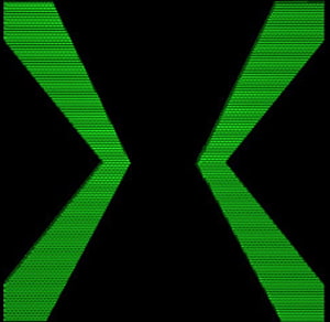 Ben 10 Omnitrix Symbol Green X Design on Black Background HD wallpaper