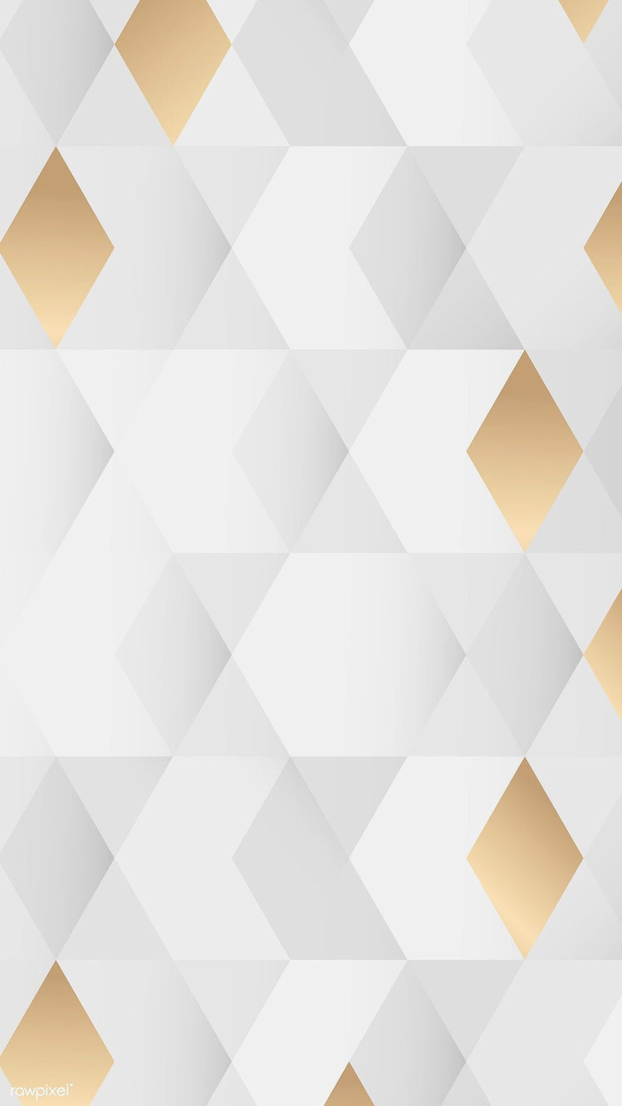 Elegant Geometric Abstract Wallpaper With Gold And White Diamond Patterns HD phone wallpaper
