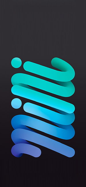 Abstract Blue and Teal Wavy Lines on Dark Background HD phone wallpaper