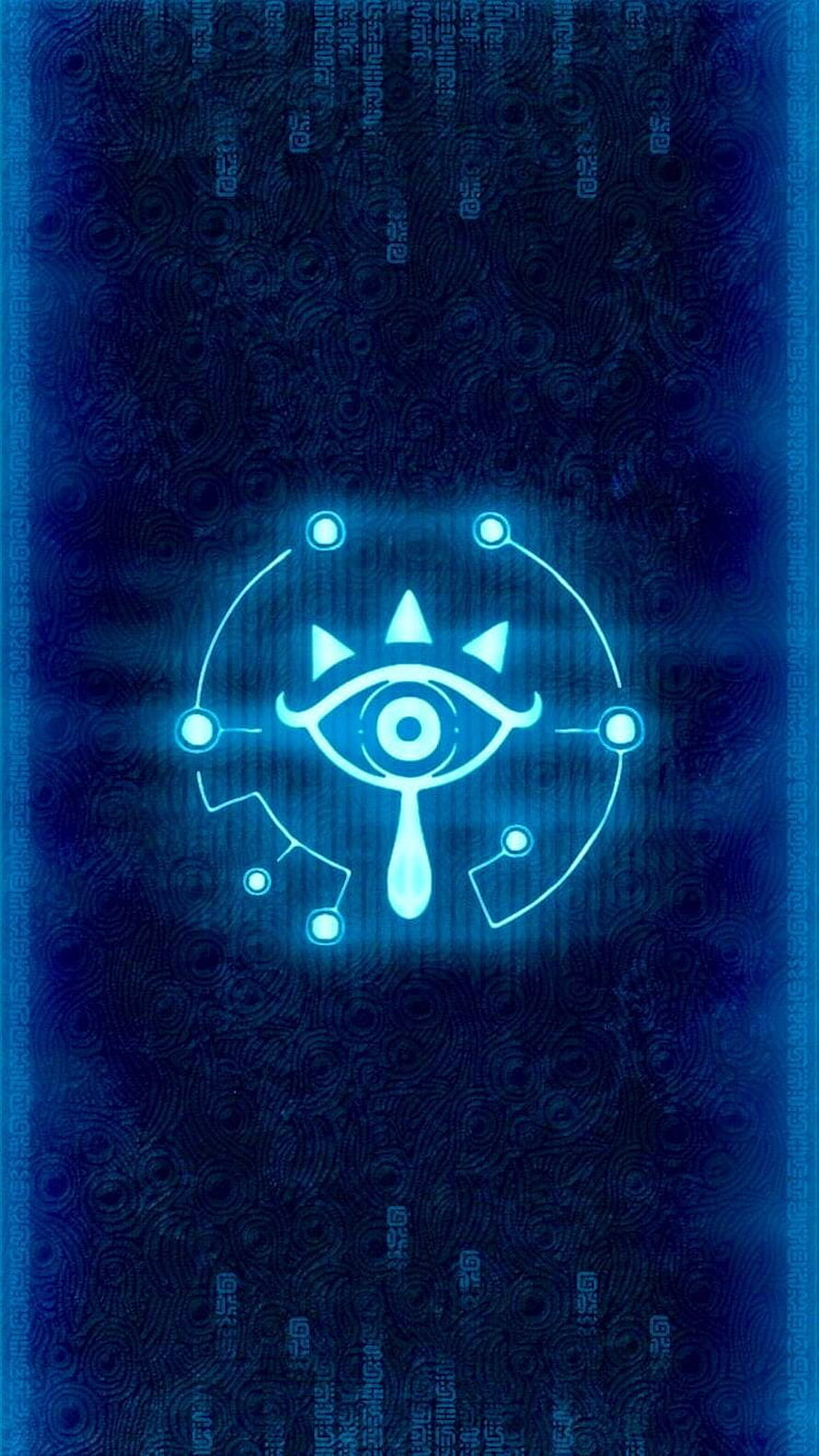 The Legend of Zelda Tears of the Kingdom Sheikah Eye Symbol Blue Neon Wallpaper HD phone wallpaper