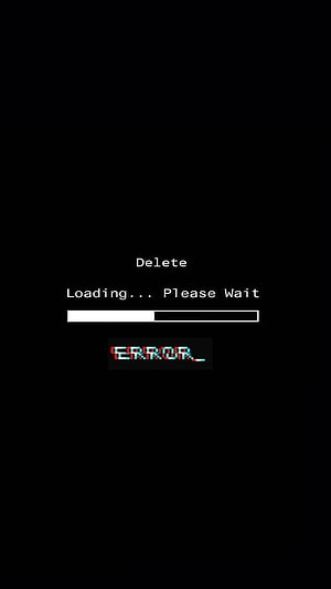 Minimalist Glitch Error Loading Bar Aesthetic Wallpaper HD phone wallpaper