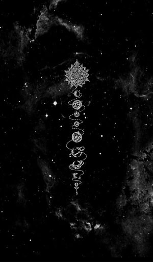 Sagittarius Zodiac Constellation Ornament on Black Starry Nebula Background HD phone wallpaper