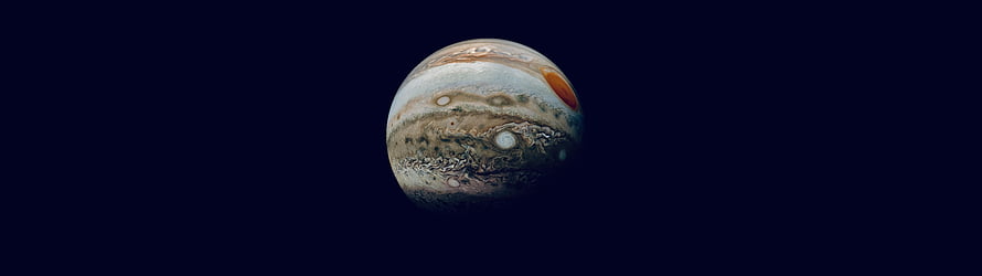 NASA's Latest View of Jupiter: Gas Giant with Great Red Spot Against Deep Space HD wallpaper