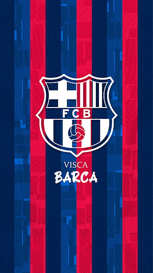 FC Barcelona Visca Barca Logo Wallpaper Blue and Red Stripes HD phone wallpaper